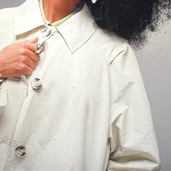 Topshop mid-length trench coat, ecru, S XS WORN ONCE - Picture 4 of 11